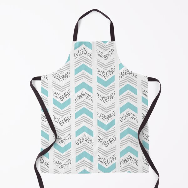 Item preview, Turquoise Grey Memphis Style Chevrons designed and sold by Pink Pineapple Works.
