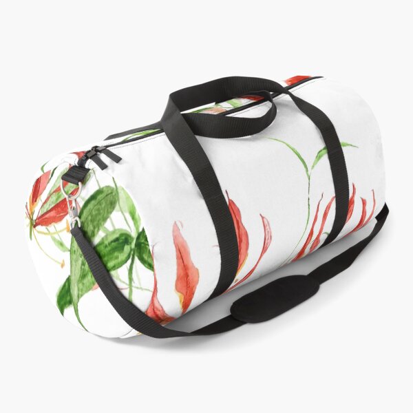 Item preview, hand painted orange red climbing lily watercolor painting  designed and sold by ColorandColor.