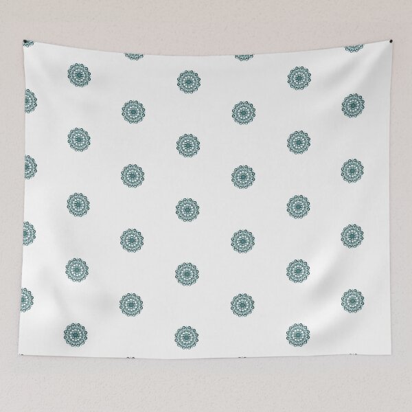 Item preview, flowery mandala on tosca color designed and sold by chris299.
