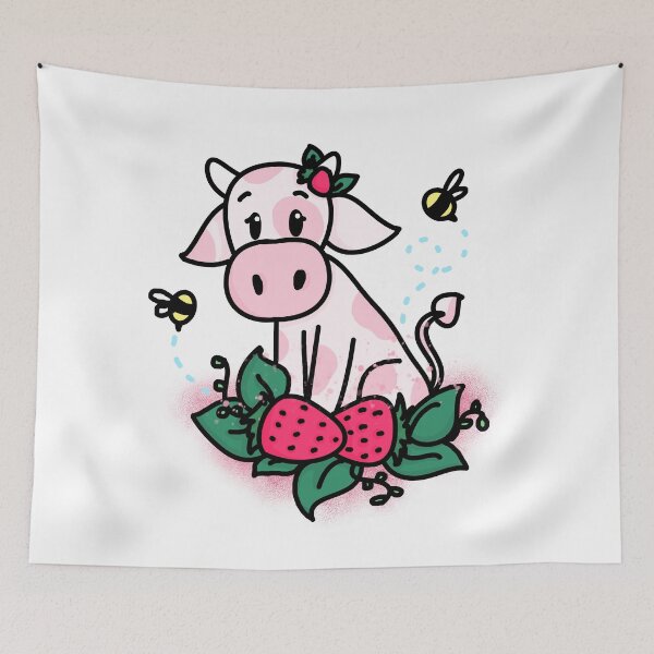 Item preview, strawberry cow designed and sold by elizabeth-r-b.