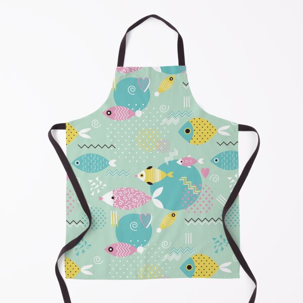 Item preview, Bright Pastel Memphis Print Fish designed and sold by Pink Pineapple Works.