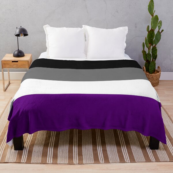 Seamless Repeating Asexual Pride Flag Pattern Throw Blanket