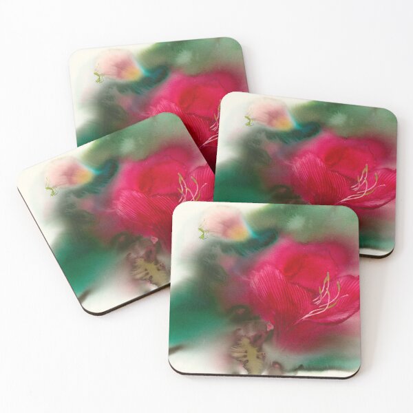 Item preview, Red flower & praying mantis designed and sold by Sun Lin.