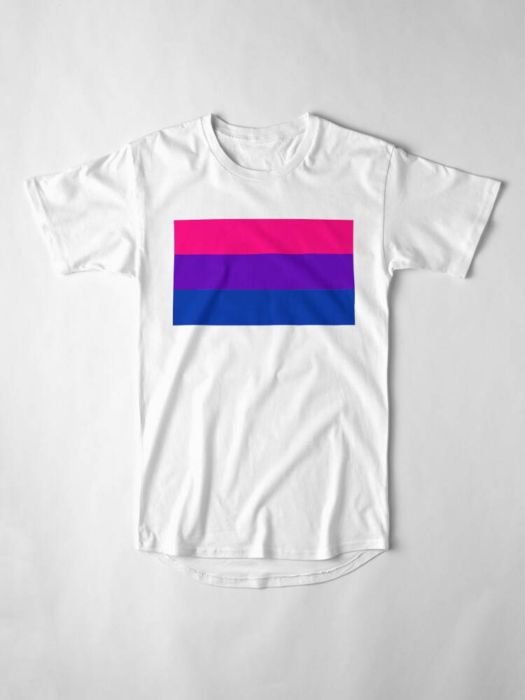 Alternate view of Solid Bisexual Pride Flag Long T-Shirt