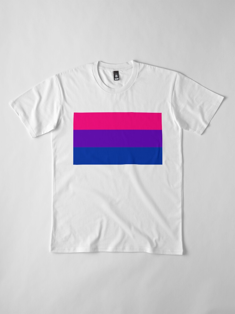 Alternate view of Solid Bisexual Pride Flag Premium T-Shirt