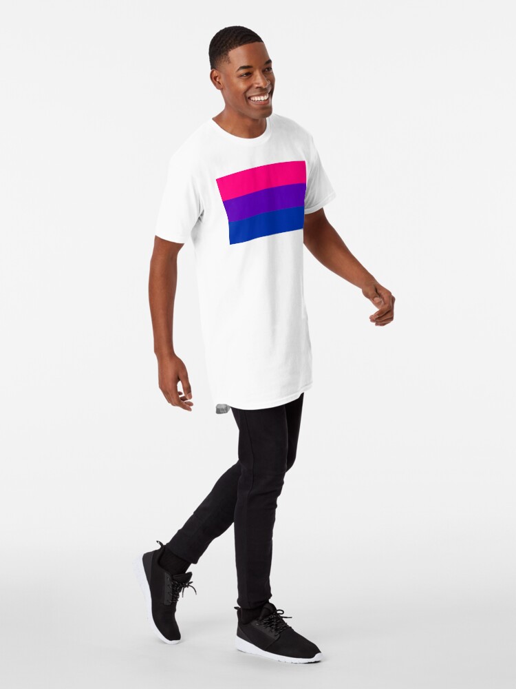 Alternate view of Solid Bisexual Pride Flag Long T-Shirt