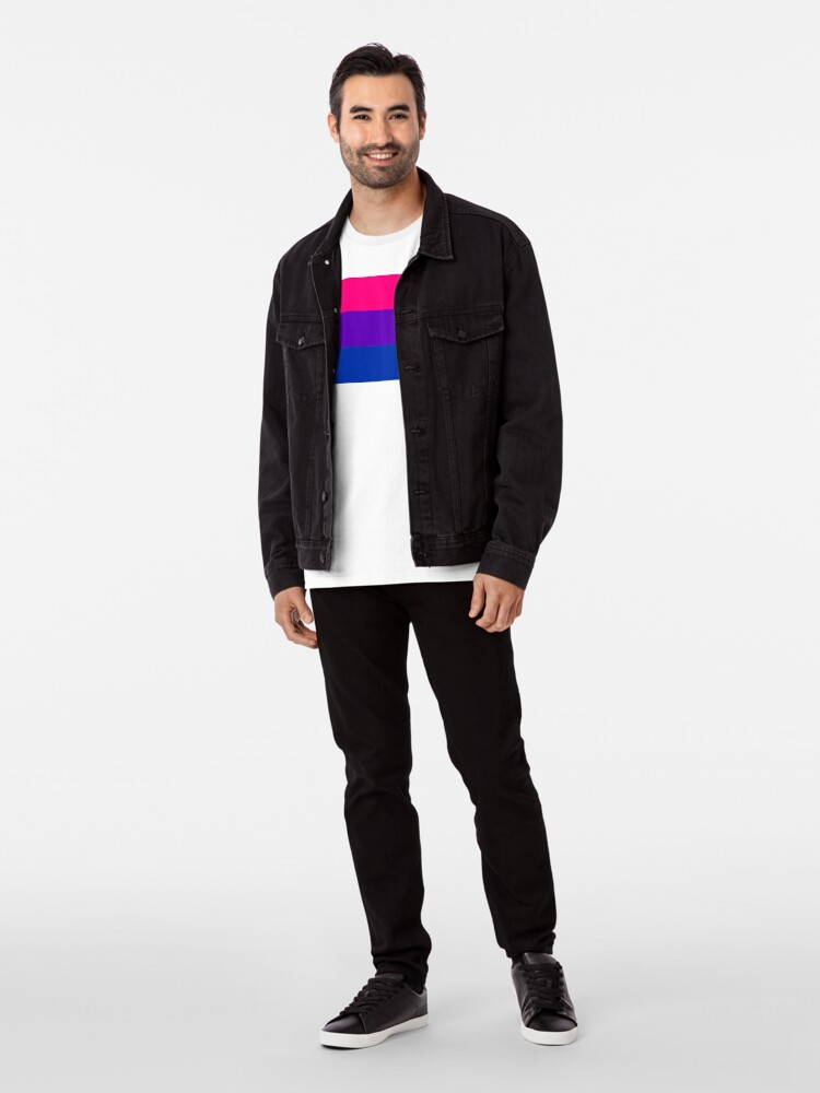 Alternate view of Solid Bisexual Pride Flag Premium T-Shirt