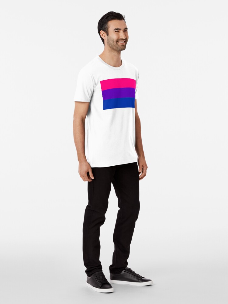 Alternate view of Solid Bisexual Pride Flag Premium T-Shirt