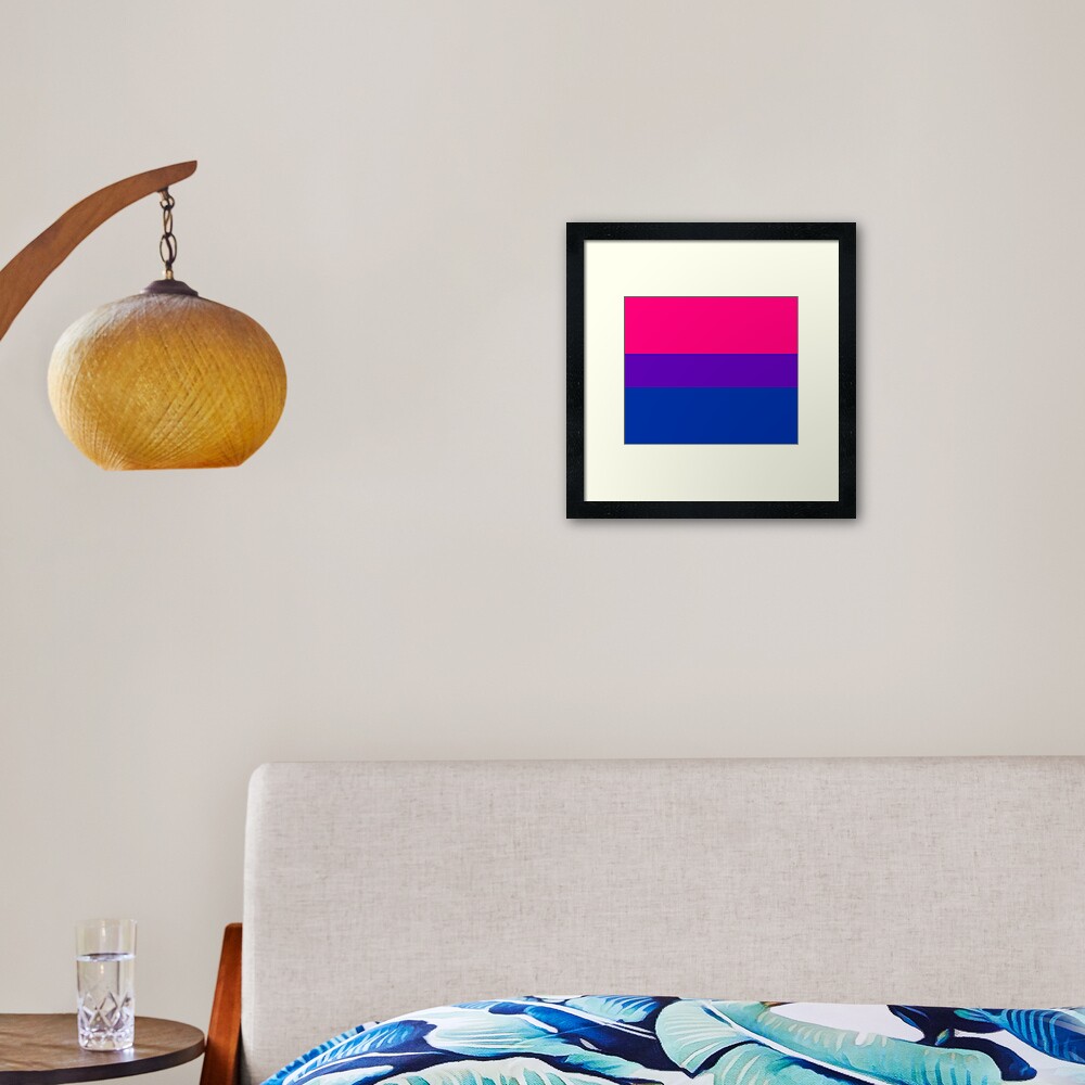Solid Bisexual Pride Flag Framed Art Print