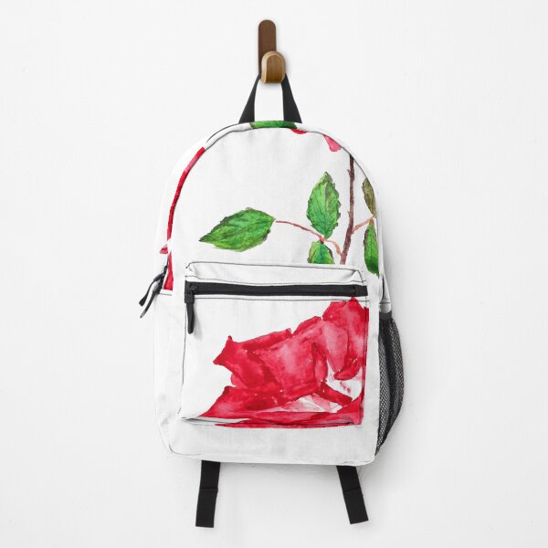 Item preview, hand painted red rose flower watercolor designed and sold by ColorandColor.