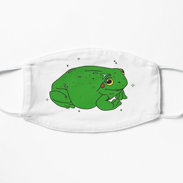 Green Frog Sitting Nicely  Flat Mask