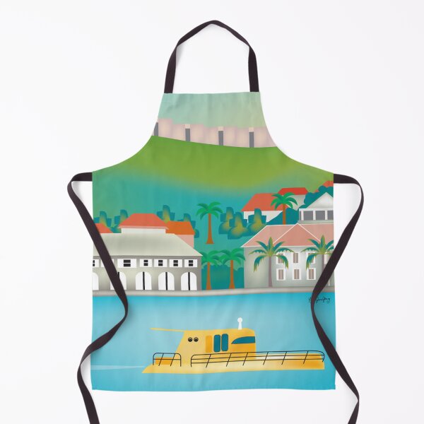 Item preview, St. Bart's - Skyline Illustration by Loose Petals designed and sold by LoosePetals.
