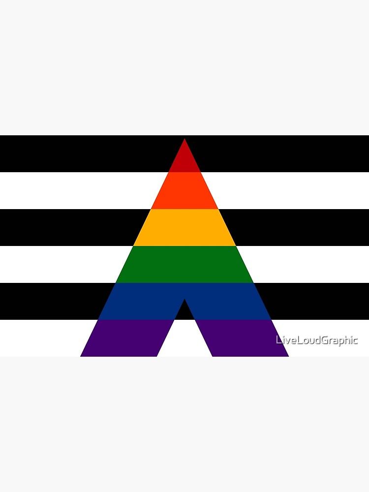 Solid Lgbt Ally Pride Flag Poster By Liveloudgraphic Redbubble