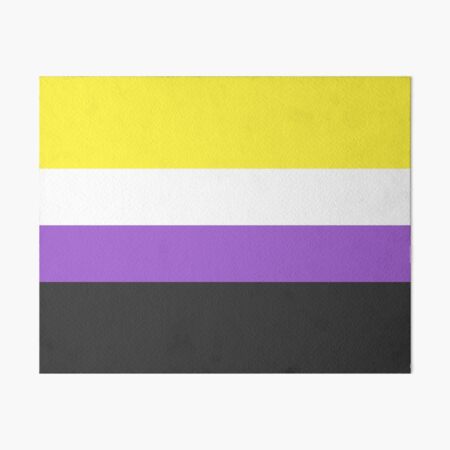 Solid Non-Binary Pride Flag Art Board Print