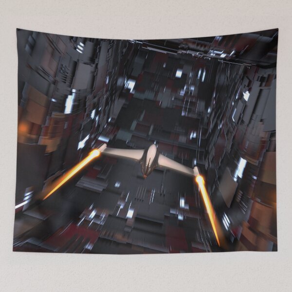 Item preview,  through which a rocket flies. With depth of field and blurred motion. designed and sold by lathspell.
