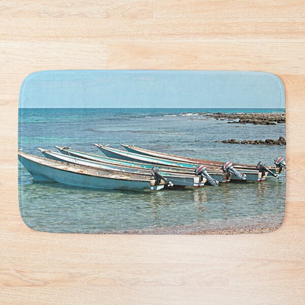 Item preview, Wooden Fishing Boats Seascape, Socotra, Yemen designed and sold by worldways.