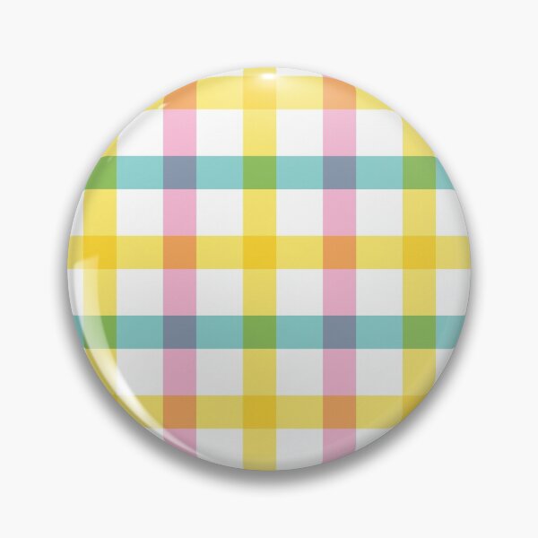 Item preview, Pink Yellow Blue Checker Plaid Pattern designed and sold by Lemon  Merch.