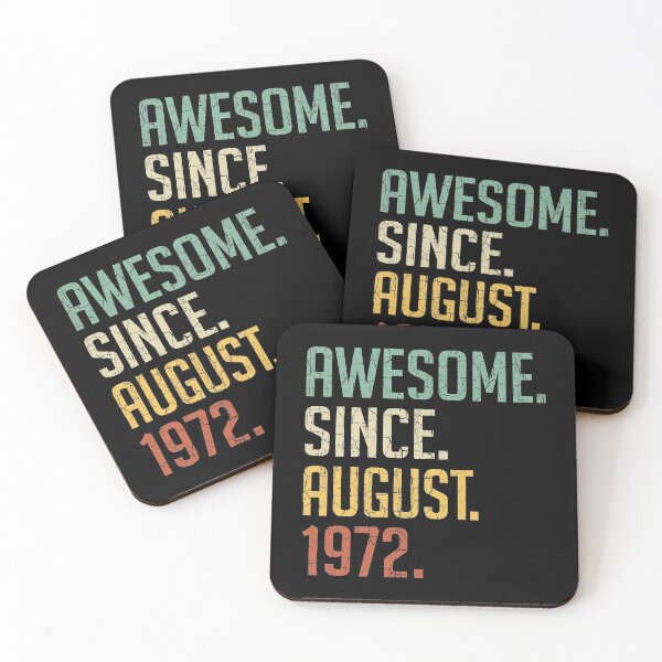 Item preview, Awesome Since August 1972 48th Birthday Gift 48 Years Old Vintage August 1972 designed and sold by Takatv.