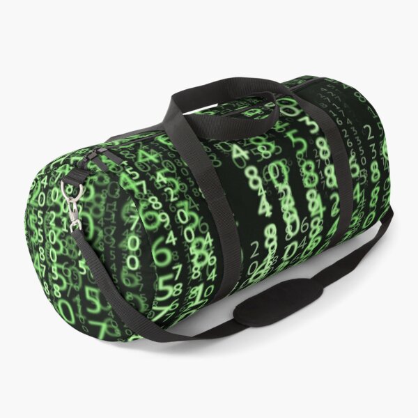 Matrix Science Fiction Cyber Punk Green Numbers Duffle Bag