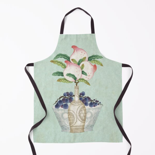 Item preview, Fruits: Peaches and grapes type-E (Minhwa-Korean traditional/folk art) designed and sold by minsillust.