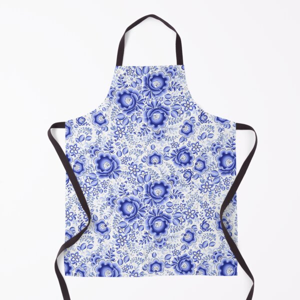 Item preview, Blue floral design in Russian gzhel style designed and sold by 1enchik.