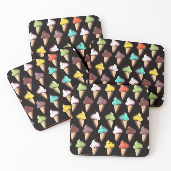 Item preview, Colorful Ice Cream Cones Pattern Print designed and sold by pcreations.