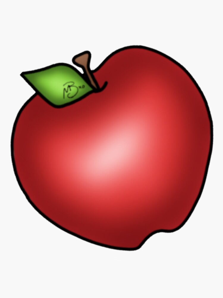 "Red Apple Emoji (red apple only)" Sticker by DreamArtistry Redbubble