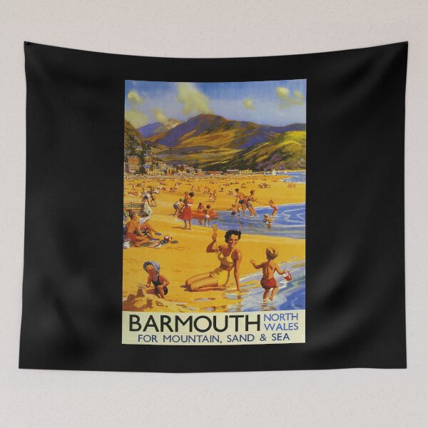 Item preview, Barmouth North Wales vintage travel poster designed and sold by stickart-marek.