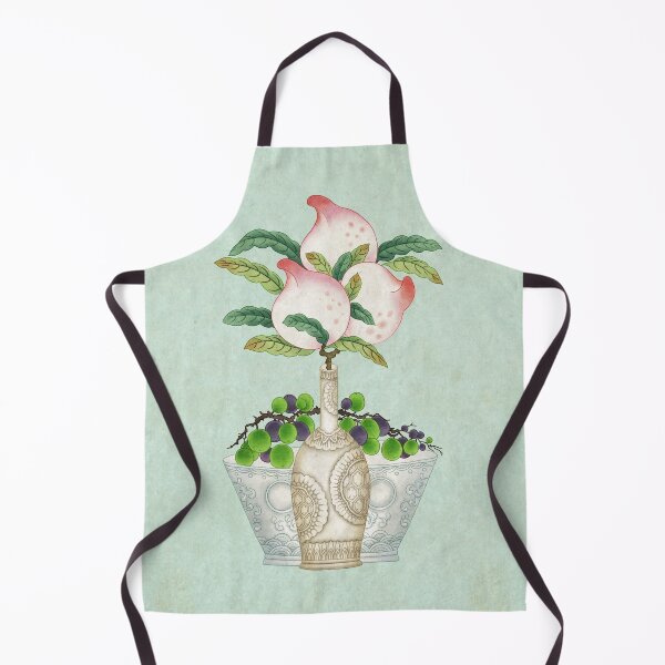 Item preview, Fruits: Peaches and grapes type-F(Minhwa-Korean traditional/folk art) designed and sold by minsillust.