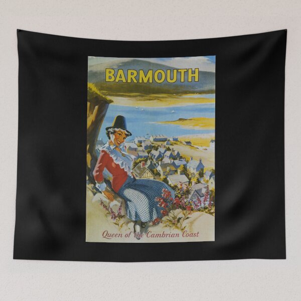 Item preview, Barmouth vintage travel poster designed and sold by stickart-marek.