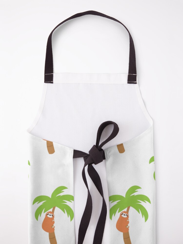 Alternate view of Sloth Hanging on Coconut Tree Apron