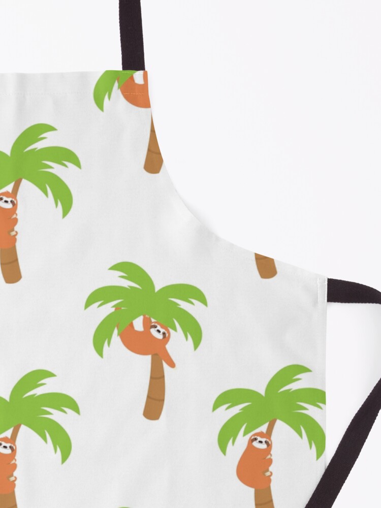 Alternate view of Sloth Hanging on Coconut Tree Apron