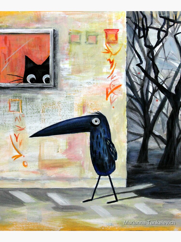 Cat and Bird by mariannat