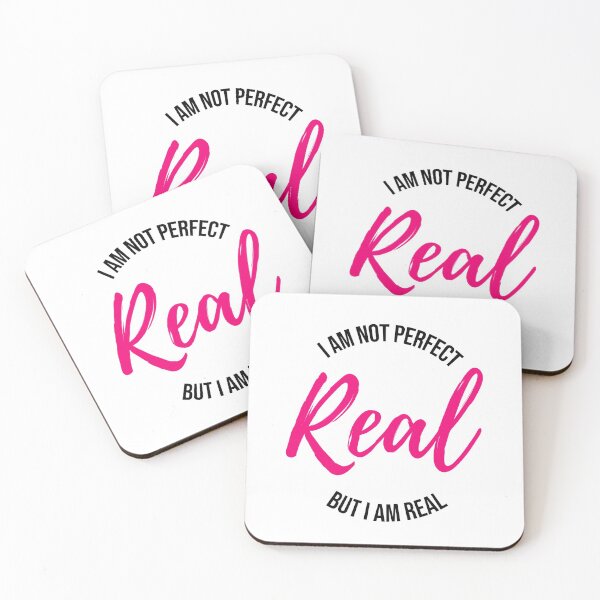 Item preview, I am not perfect but I am real Pink designed and sold by PlusAdore.