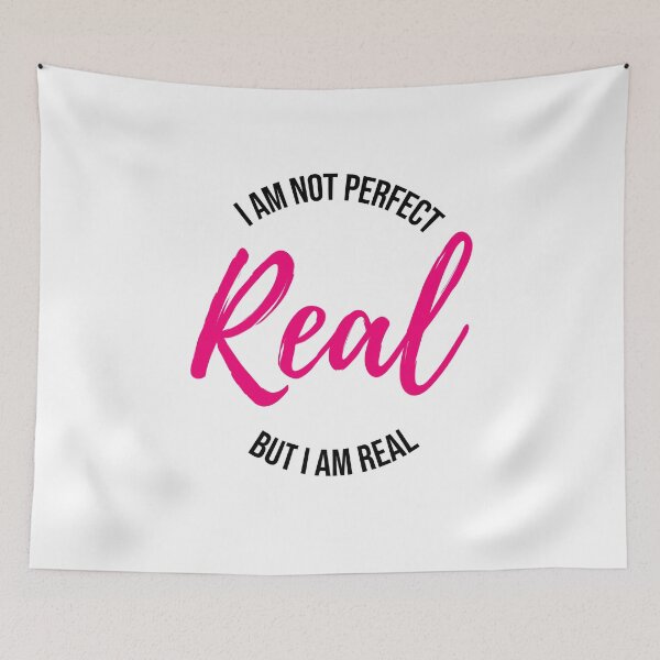 Item preview, I am not perfect but I am real Pink designed and sold by PlusAdore.
