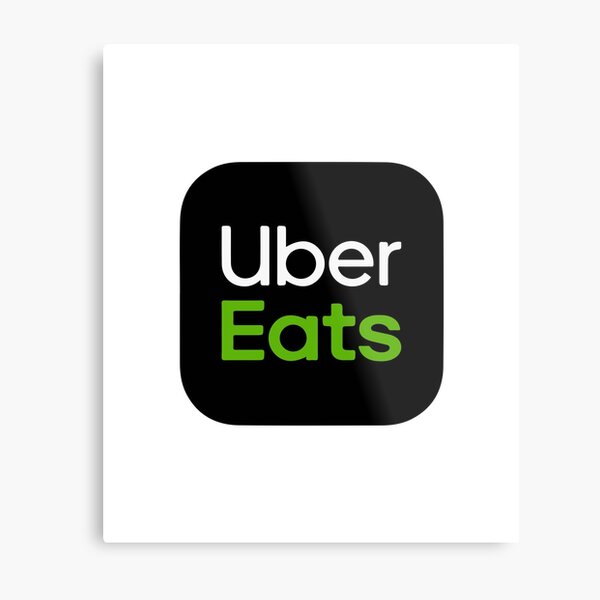 uber eats driver logo deliverywith american flag metal print by chavin redbubble redbubble