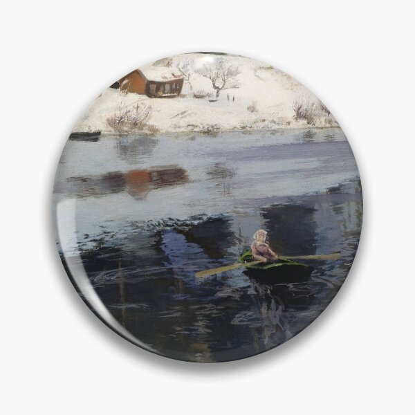 Item preview, Frits Thaulow - Winter at the River Simoa designed and sold by Impressionist Masters.