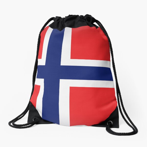 leo • theo | Norwegian Flag Drawstring Bag