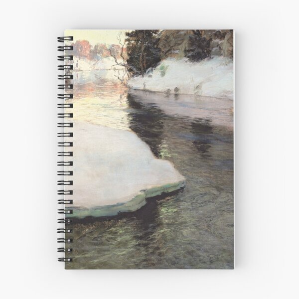 Item preview, Frits Thaulow - Mountain stream, Winter designed and sold by Impressionist Masters.