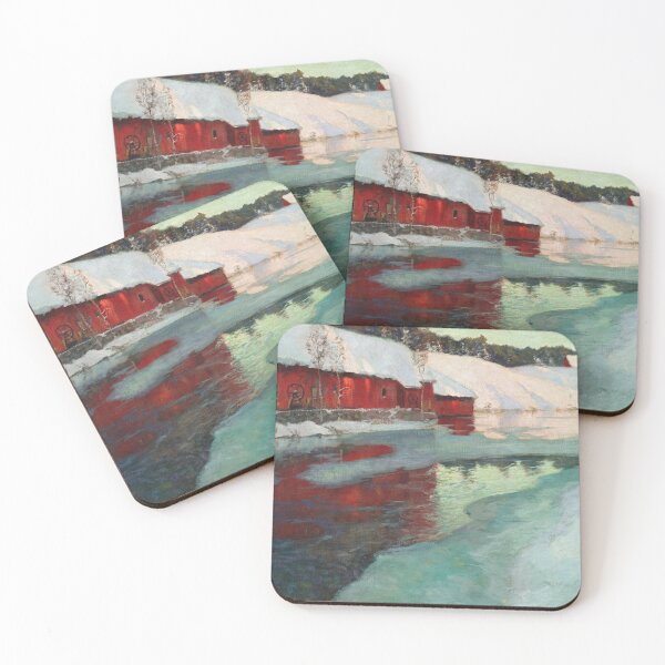 Item preview, Frits Thaulow - Freezing river designed and sold by Impressionist Masters.