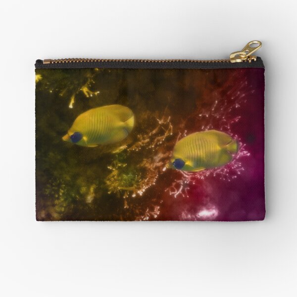 The Lovely Masked Butterflyfish In The Red Sea Zipper Pouch