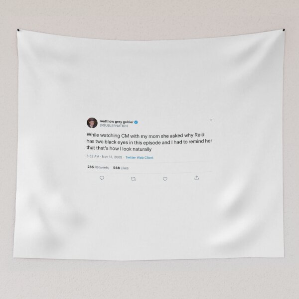 Item preview, matthew gray gubler tweet designed and sold by reaganreese.