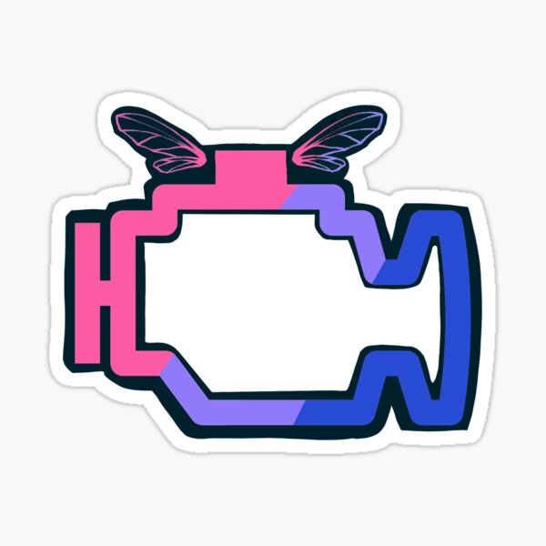 Transmission Folklore Bisexual Pride Logo Sticker