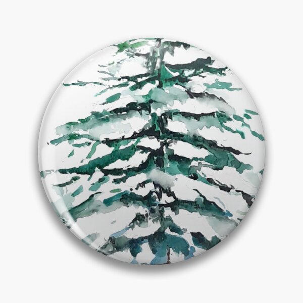 Item preview, hand painted a lone pine tree covering with snow  designed and sold by ColorandColor.