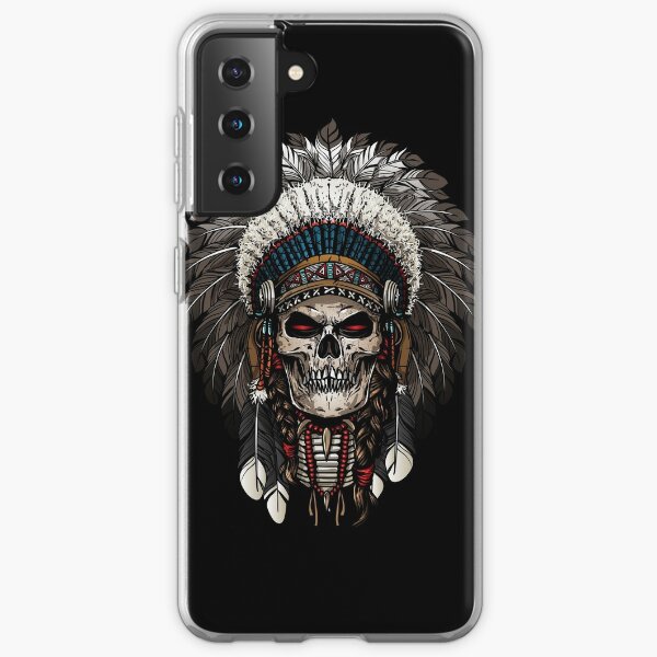 Warrior of indian skull Samsung Galaxy Soft Case