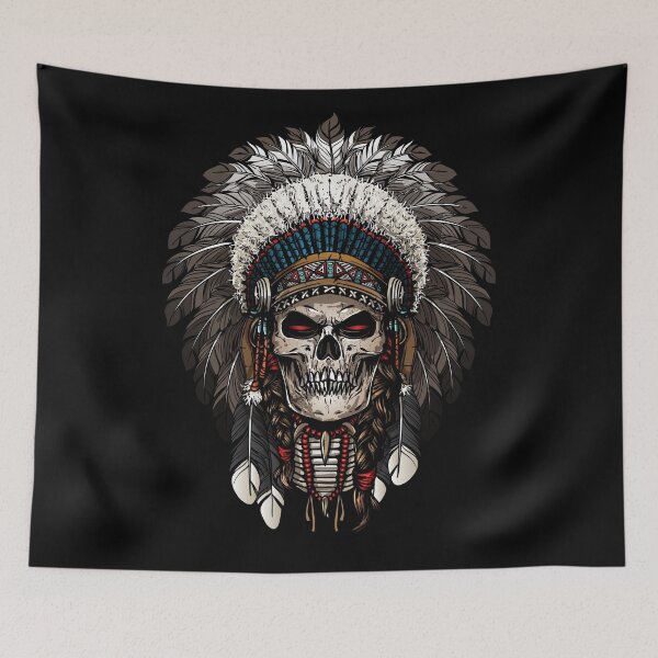 Item preview, Warrior of indian skull designed and sold by trendtis.