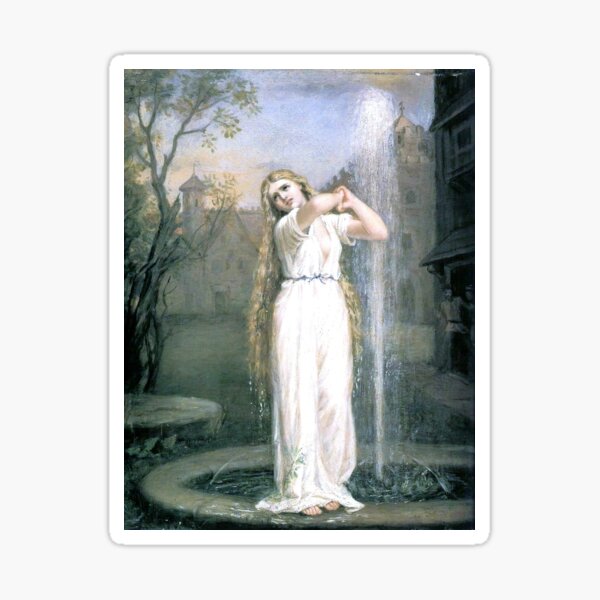 Undine (1872) by John William Waterhouse Sticker