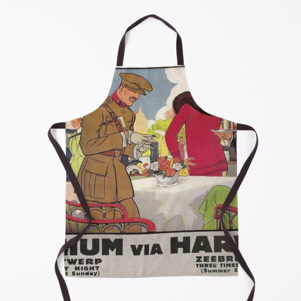 Item preview, Belgium via Harwich vintage travel poster designed and sold by stickart-marek.