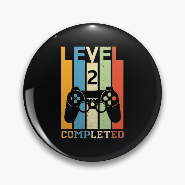 Item preview, Level 2 Completed Vintage Video Gamer Funny 2nd Birthday 2nd Wedding Anniversary Gamer Gift designed and sold by Md. Manjur Ahamed.