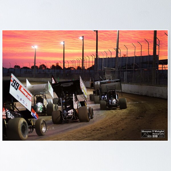 Item preview, Sunset at the Speedway track. designed and sold by shaynetwright.